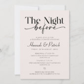 Minimalistische Probe Abendessen Einladung Night B (Vorderseite)