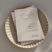 Minimalistische Probe-Dinner-Einladung mit Skript Einladung