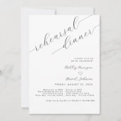 Minimalistische Probe Dinner Script Style Einladung (Vorderseite)