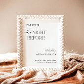 Minimalistische Probe Dinner Willkommensschild Poster