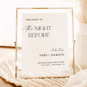 Minimalistische Probe Dinner Willkommensschild Poster