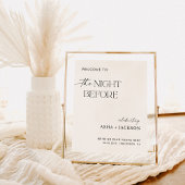 Minimalistische Probe Dinner Willkommensschild Poster