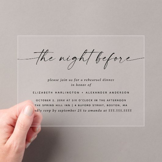 Minimalistische Probe | Moderne Transparenz Acryleinladungen (Insitu (Handheld))