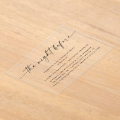 Minimalistische Probe | Moderne Transparenz Acryleinladungen (Ablage )