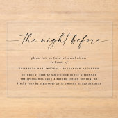 Minimalistische Probe | Moderne Transparenz Acryleinladungen (Vorderseite)