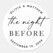 Minimalistische Probe | Nacht vor Skript Runder Aufkleber (Vorderseite)