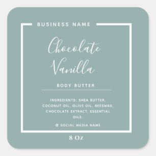 Minimalistische professionelle Typografie Produkt  Quadratischer Aufkleber