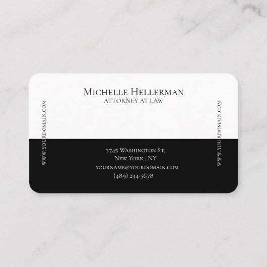 Minimalistische professionelle Visitenkarte (Rückseite)