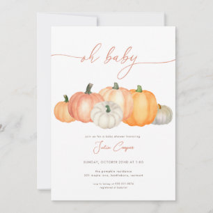 Minimalistische Pumpkin Baby Dusche Einladung