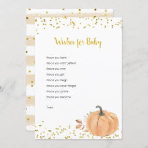 Minimalistische Pumpkin Floral Wünsche für Kinders Einladung