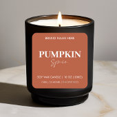 Minimalistische Pumpkin-Spice-Kerze | Benutzerdefi Quadratischer Aufkleber