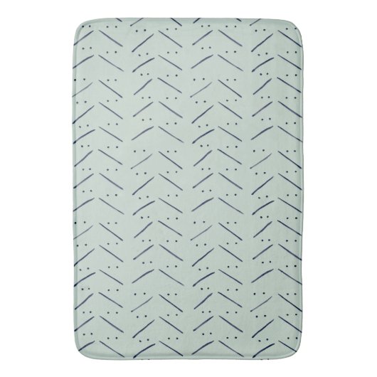 Minimalistische Punkte in Bindestrichen Badematte (Vorderseite Vertikal)