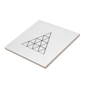 Minimalistische Pyramide Sketch Grau Weiß Fliese (Seite)