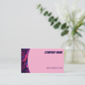 Minimalistische QR-blaue lila rosa Visitenkarte (Stehend Vorderseite)