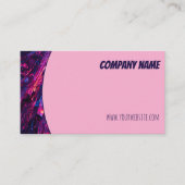 Minimalistische QR-blaue lila rosa Visitenkarte (Vorderseite)