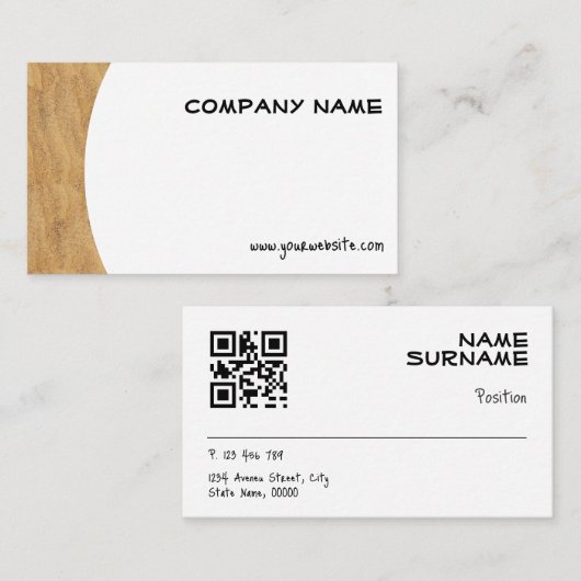 Minimalistische ​ ​ QR Business Card Visitenkarte (Vorne/Hinten)