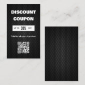 Minimalistische QR-Code-Diskontkarte Visitenkarte (Vorne/Hinten)