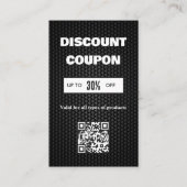 Minimalistische QR-Code-Diskontkarte Visitenkarte (Vorderseite)