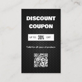 Minimalistische QR-Code-Diskontkarte Visitenkarte