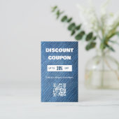 Minimalistische QR-Code-Diskontkarte Visitenkarte (Stehend Vorderseite)
