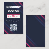 Minimalistische QR-Code-Diskontkarte Visitenkarte (Vorne/Hinten)