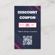 Minimalistische QR-Code-Diskontkarte