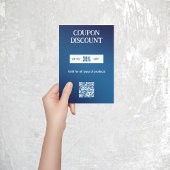 Minimalistische QR-Code-Diskontkarte Visitenkarte