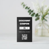 Minimalistische QR-Code-Diskontkarte Visitenkarte (Stehend Vorderseite)