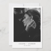 Minimalistische QR Code Foto Hochzeit Einladung (Rückseite)