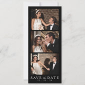 Minimalistische QR-Code-Fotobooth-Hochzeit Save The Date (Vorderseite)