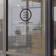 Minimalistische QR-Code-Geschäftsöffnungszeiten