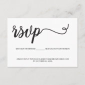 Minimalistische QR-Code Hochzeitswebsite Sitzplätz Begleitkarte (Vorderseite)