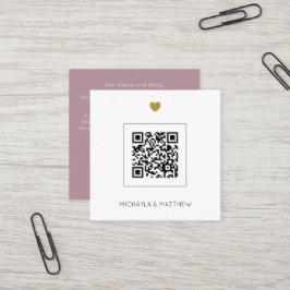 Minimalistische QR Code Rose Einladung