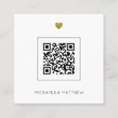 Minimalistische QR Code Rose Einladung (Vorderseite)