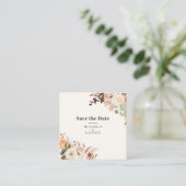 Minimalistische QR-Code-Save the Date-Karte Quadratische Visitenkarte (Stehend Vorderseite)