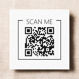 Minimalistische QR-Code-Scan-Mich-Geschäftskarte Quadratische Visitenkarte
