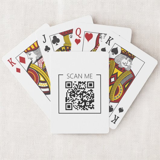 Minimalistische QR-Code-Scan-Mich-Unternehmenskart Spielkarten