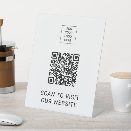 Minimalistische QR-Codeanzeige für benutzerdefinie Sockelschild (In SItu)