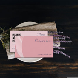 Minimalistische QR-Codeliste Terracotta Business C Visitenkarte