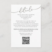 Minimalistische QR-Codevorlage für einfache Hochze Begleitkarte (Vorderseite)