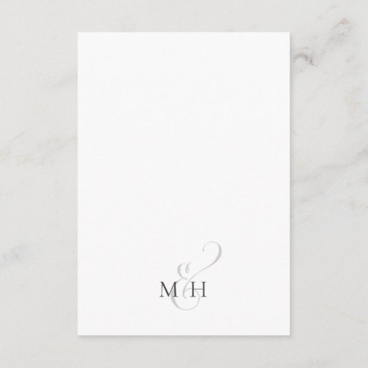 Minimalistische QR-Codevorlage für einfache Hochze Begleitkarte (Rückseite)