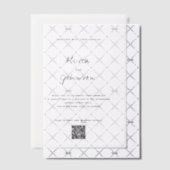 Minimalistische Qr-Hochzeit Pergament Einladungen (Versetzt (Einladung))