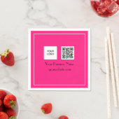 Minimalistische QR-Logos Serviette (Beispiel)