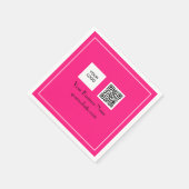 Minimalistische QR-Logos Serviette (Ecke)