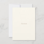 Minimalistische QR Save the Date | Elegant Cream W Dankeskarte (Rückseite)