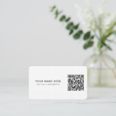 Minimalistische QR- und Logo-Roundings Visitenkarte (Stehend Vorderseite)
