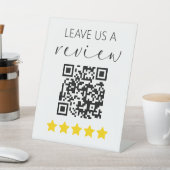 Minimalistische QR Verlasse uns ein Review-Geschäf Sockelschild (In SItu)