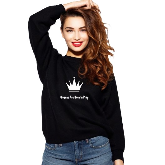 Minimalistische Queen im Black Style sind im Mai G Sweatshirt