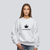 Minimalistische Queen im Weißen Stil sind im April Sweatshirt