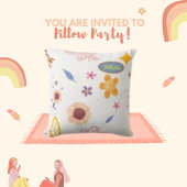 Minimalistische Rahmen-Blätter in Blau und Rosa Kissen